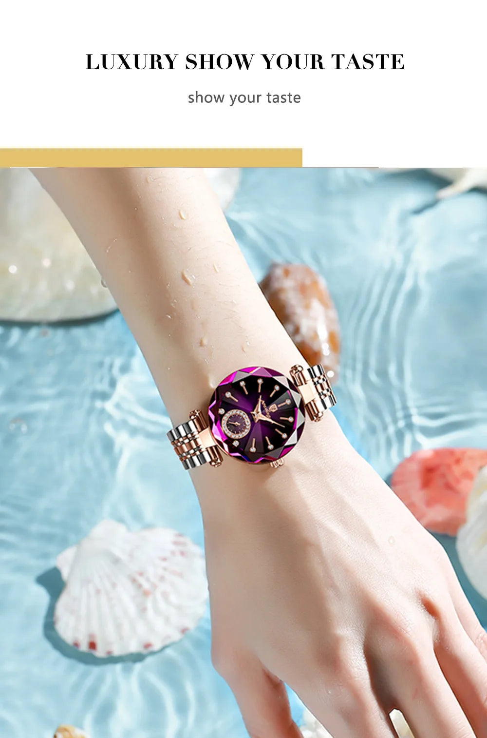 Luxury Elegant Ladies Wristwatch Waterproof Stainless Steel Watch for Woman Simple Casual Dress Women's Quartz Watches