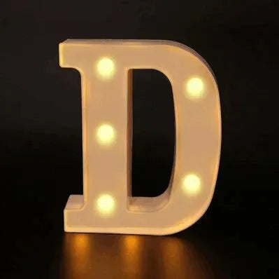 Alphabet LED Night Lights Number Letter Lamp 16cm