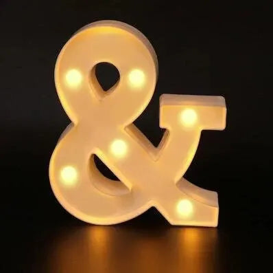 Alphabet LED Night Lights Number Letter Lamp 16cm