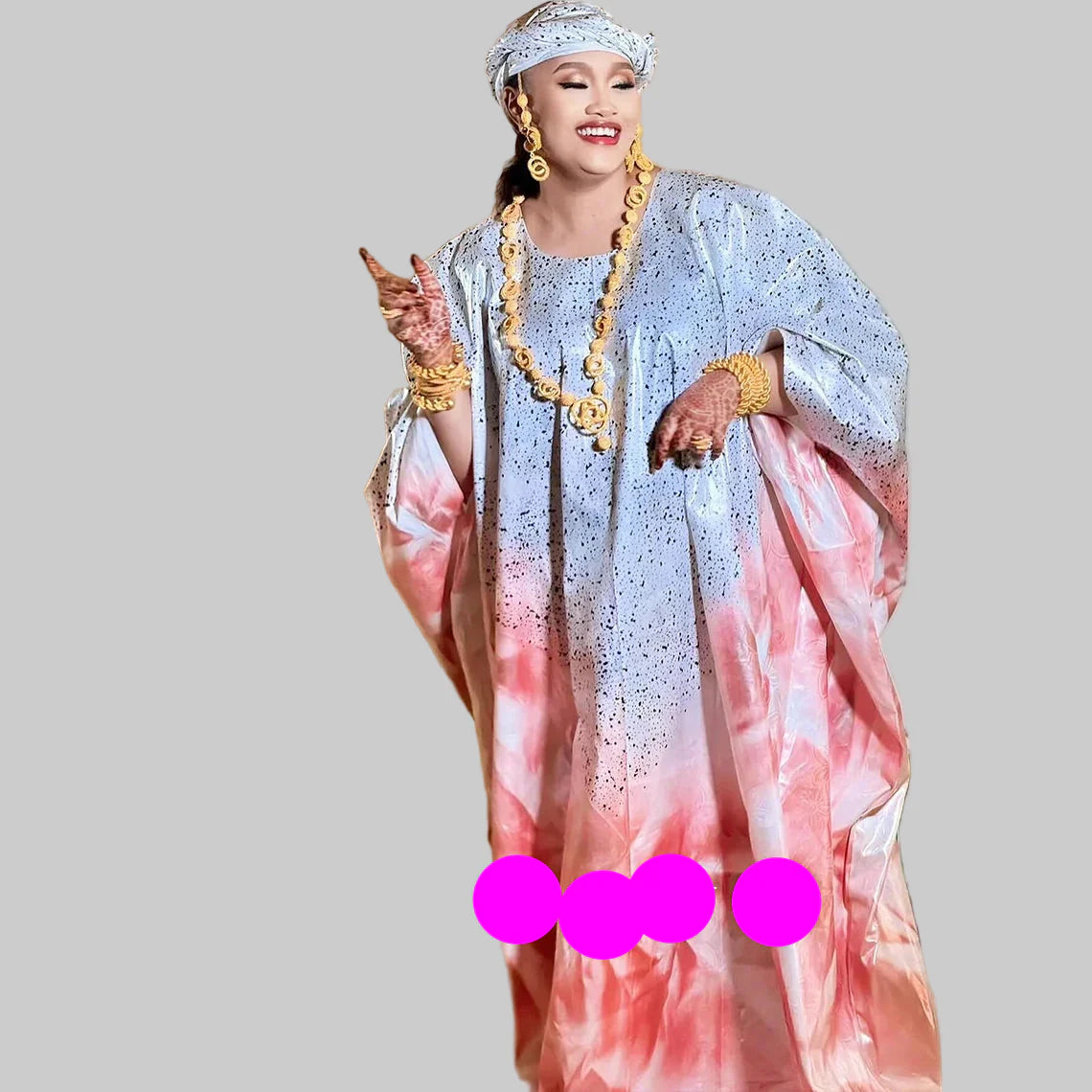 African Traditional Dashiki Print Bazin Riche Boubou Gown Dresses