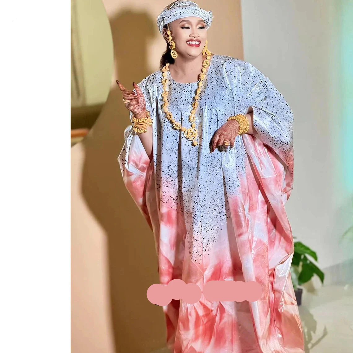 African Traditional  Print Bazin Rich Bubu Dress Original Dashiki