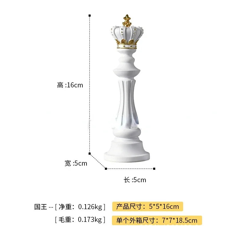 Resin Retro International Chess Figurine