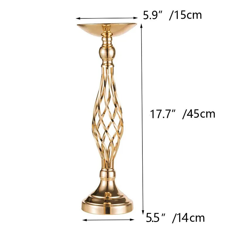 Table Candle Holder  Gold Iron