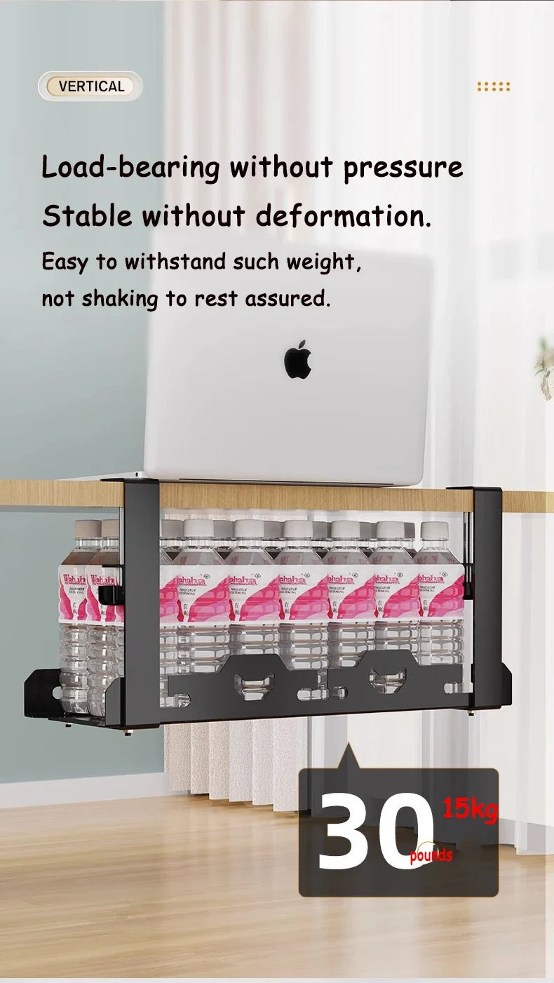 Telescopic Under Desk Cable Management Tray –  Storage Rack