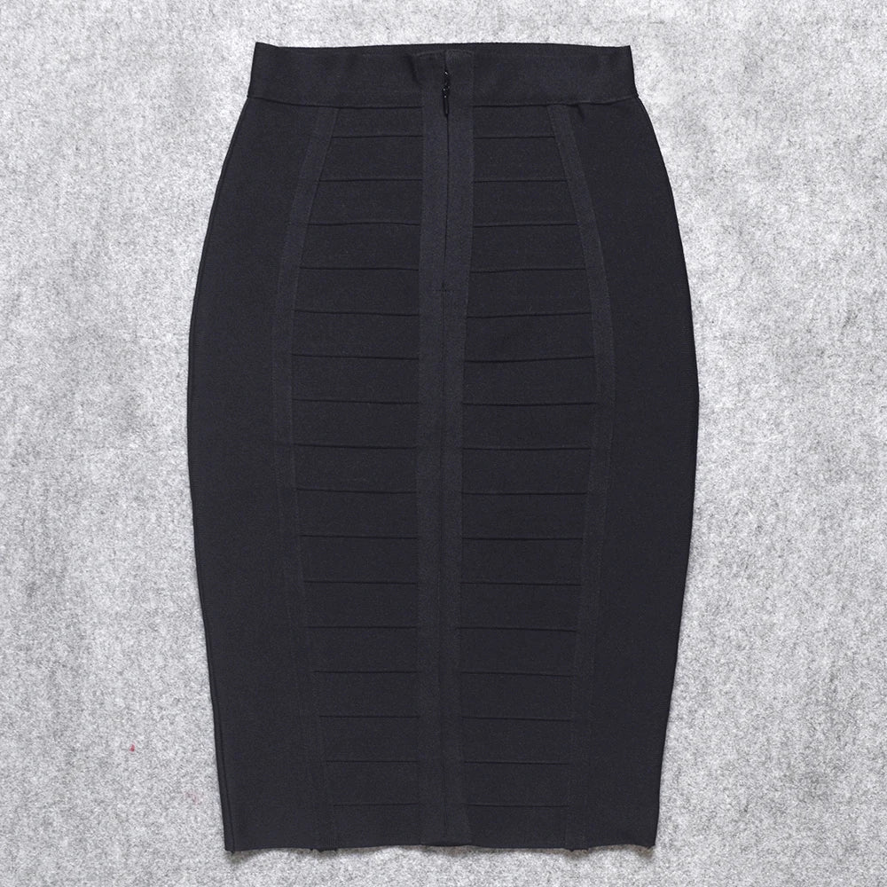 HQBORY Quality Nude Bandage Skirts White Office Lady Sexy 2023 Women High Waist Tight Bodycon Skirt Party Red Pencil Skirt XL