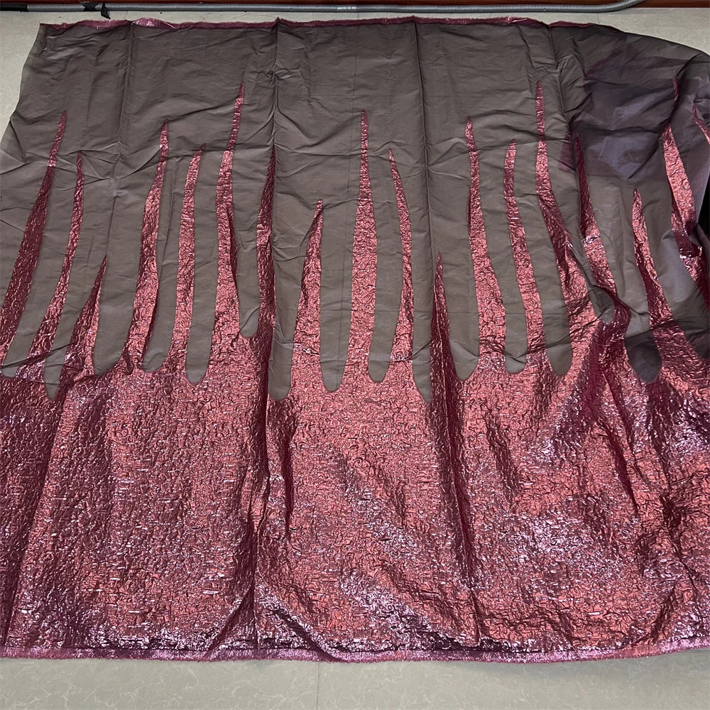 African Nigerian Tulle Lace Fabric, Organza Embroidery, Party Gown, Brocade Jacquard Wedding Dress, High Quality, 5Yard, YXZ157