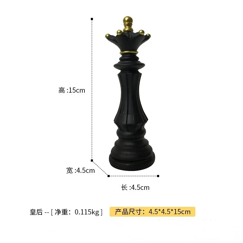 Resin Retro International Chess Figurine