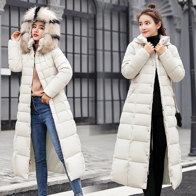 Women's Cotton Padded Warm Thick Parka Jackets