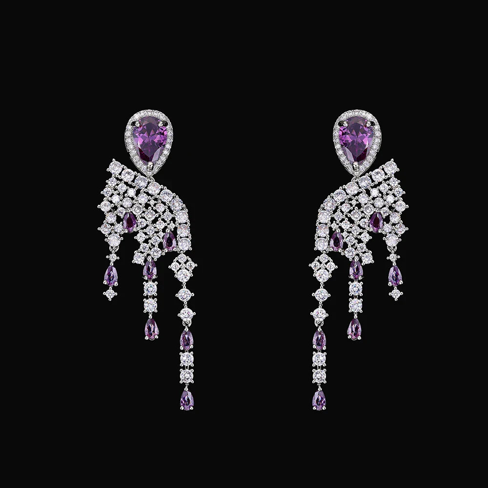 2024 New 4-piece Bridal Wedding Jewelry Set, Cubic Zirconia, Luxury Women's Jewelry, Women's Wedding Party Accessories