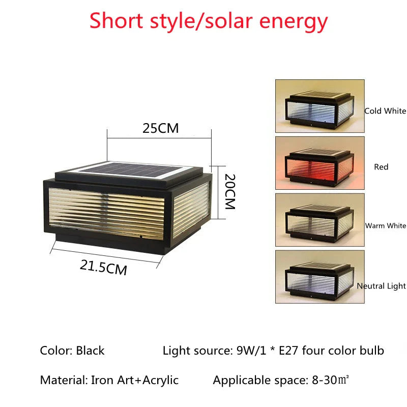 Outdoor LED Solar Door Lamp Waterproof