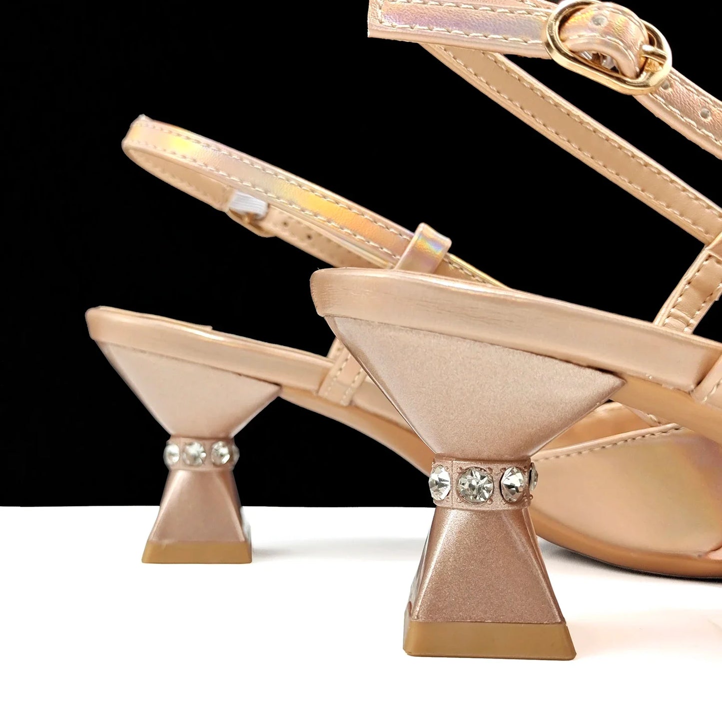 Fashionable Women's Rhinestone-encrusted Party Shoes And Special bag