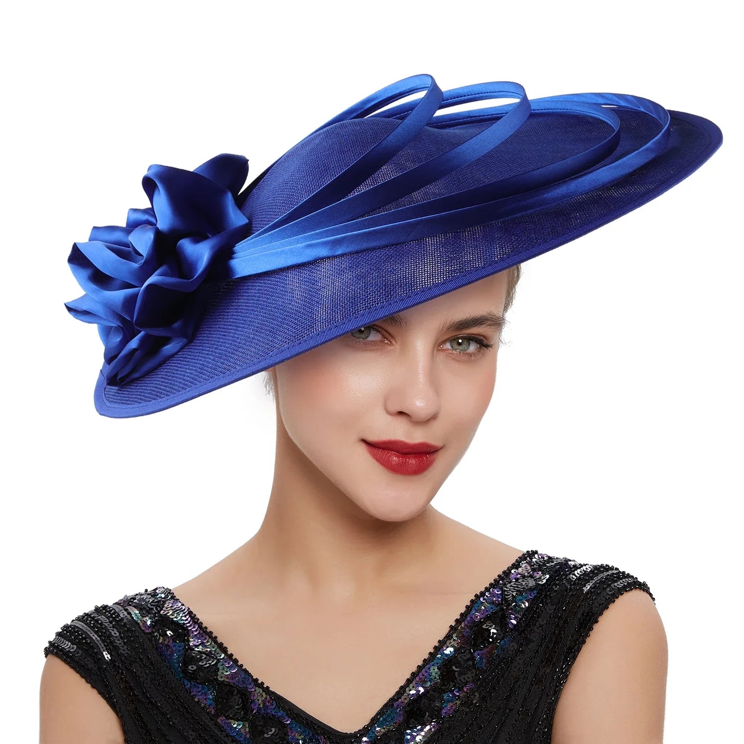 Fancy Christmas Sinamay Fascinator Perfect Wedding Hat Unique Derby Party Hat Fashion Top Church Hats Bride Fascinators Female