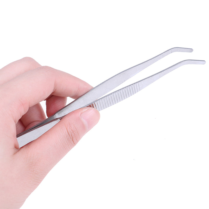 Stainless Steel Elbow Tweezers - Precision Tool for Electronics & Crafts