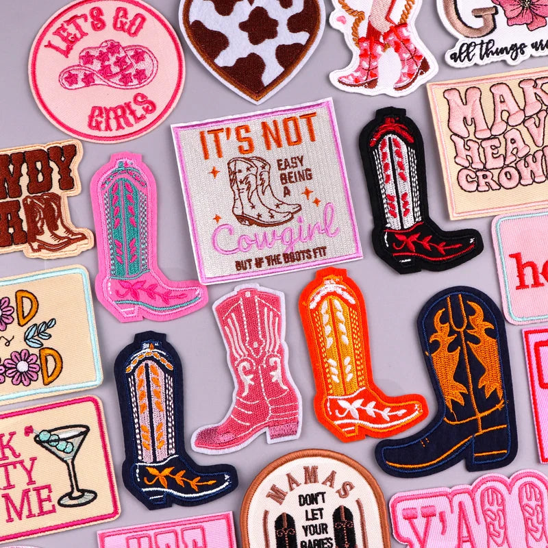 Cowgirl Boot Embroidered Patch Cowgirl Boot Embroidered Patch.