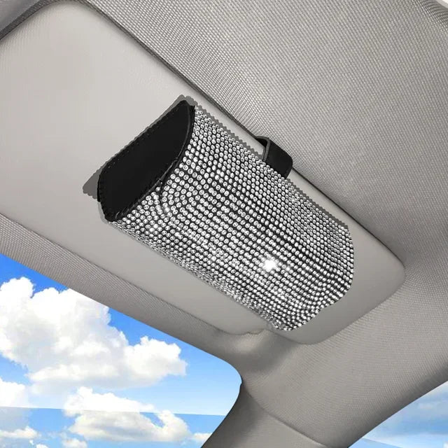 Diamond Car Glasses Case Sunglasses Storage Box