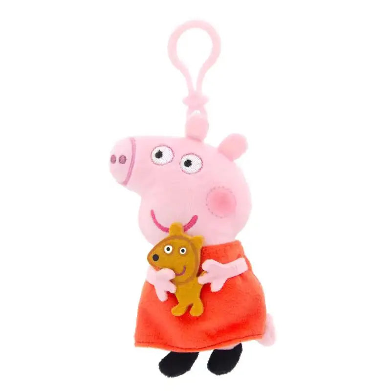 12cm Genuine Peppa Pig Plush Pendant Children's Toy Kawaii Peppa George Cartoon Anime Plush Key Chain Backpack Pendant Kids Gift