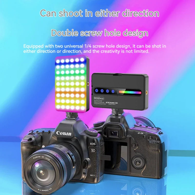 RGB LED Video Light 2700-6500K Handheld Photography Fill Lamp