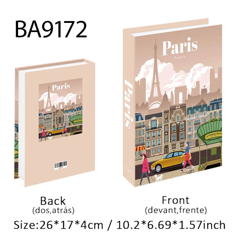 Travel City Decorative Display Books with Hidden Storage – Paris, London, New York, Tokyo & More