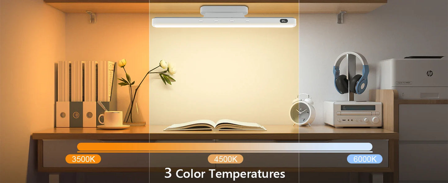 Rechargeable LED Mirror & Cabinet Light Bar – 3 Color, Dimmable, Magnetic, Remote Control