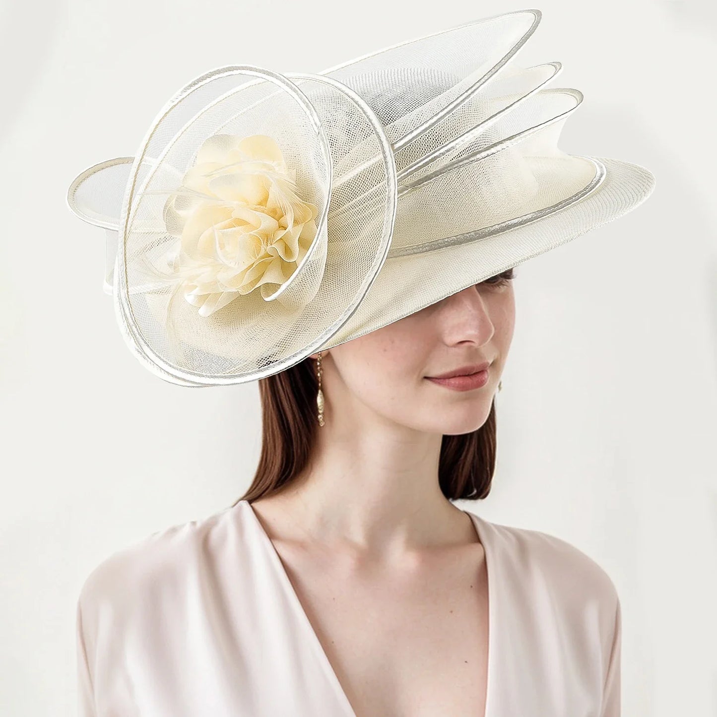 Christmas Sinamay Fascinator Perfect Wedding Hat Unique Derby Party Hat Fashion Church Hats Bride Headband Fascinators for Women