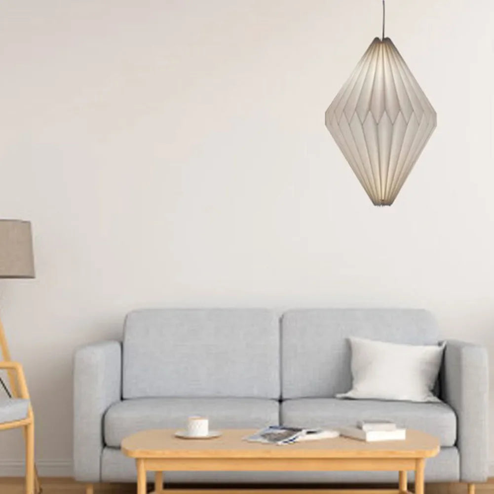Nordic Creative Paper Origami Lantern Shade Foldable Hanging Pendant Light Art Decoration for Living Room Decor Ceiling Light