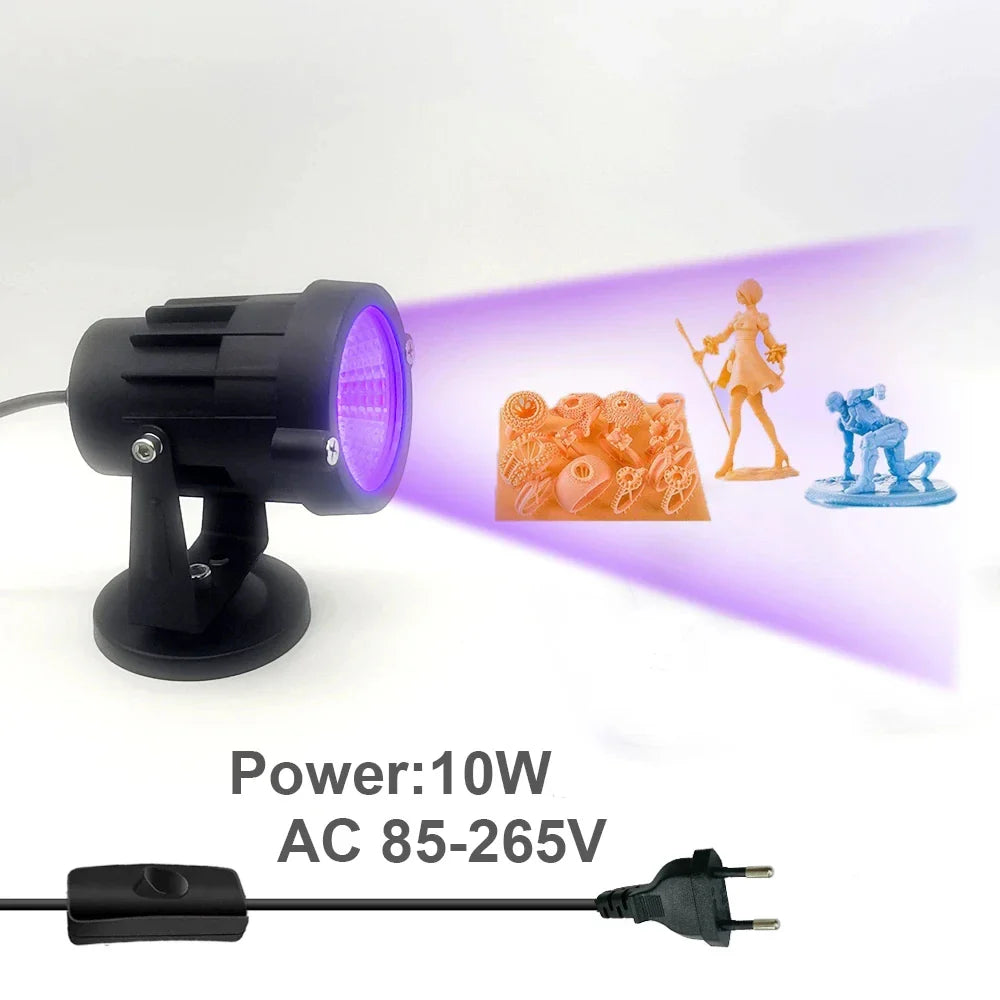 UV LED Lamp with 1.5m Switch Wire Plug for Ultraviolet Light