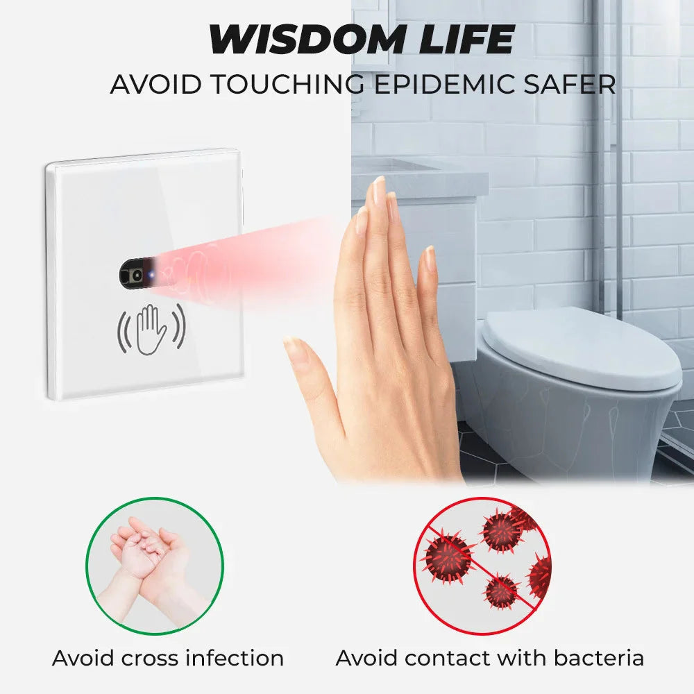 Touchless hand wave smart switch Non-Touch IR Sensing wall switch