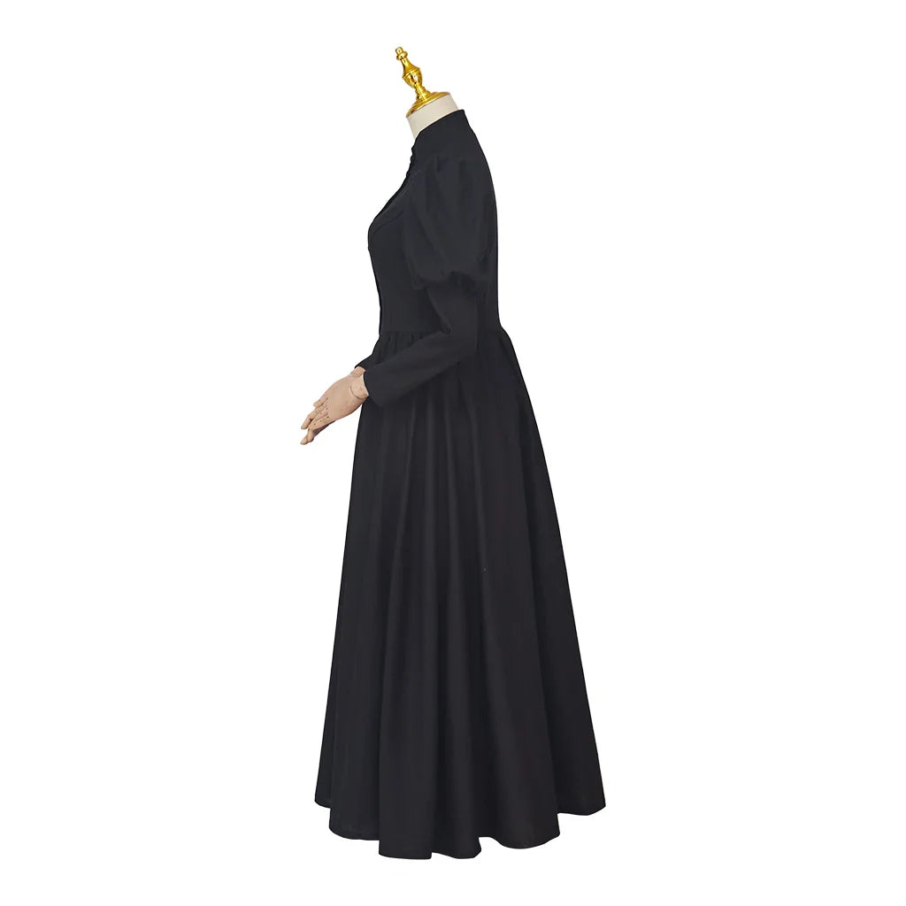 Victorian Gothic Mourning Bustle Ball Gown – Steampunk Day Dress