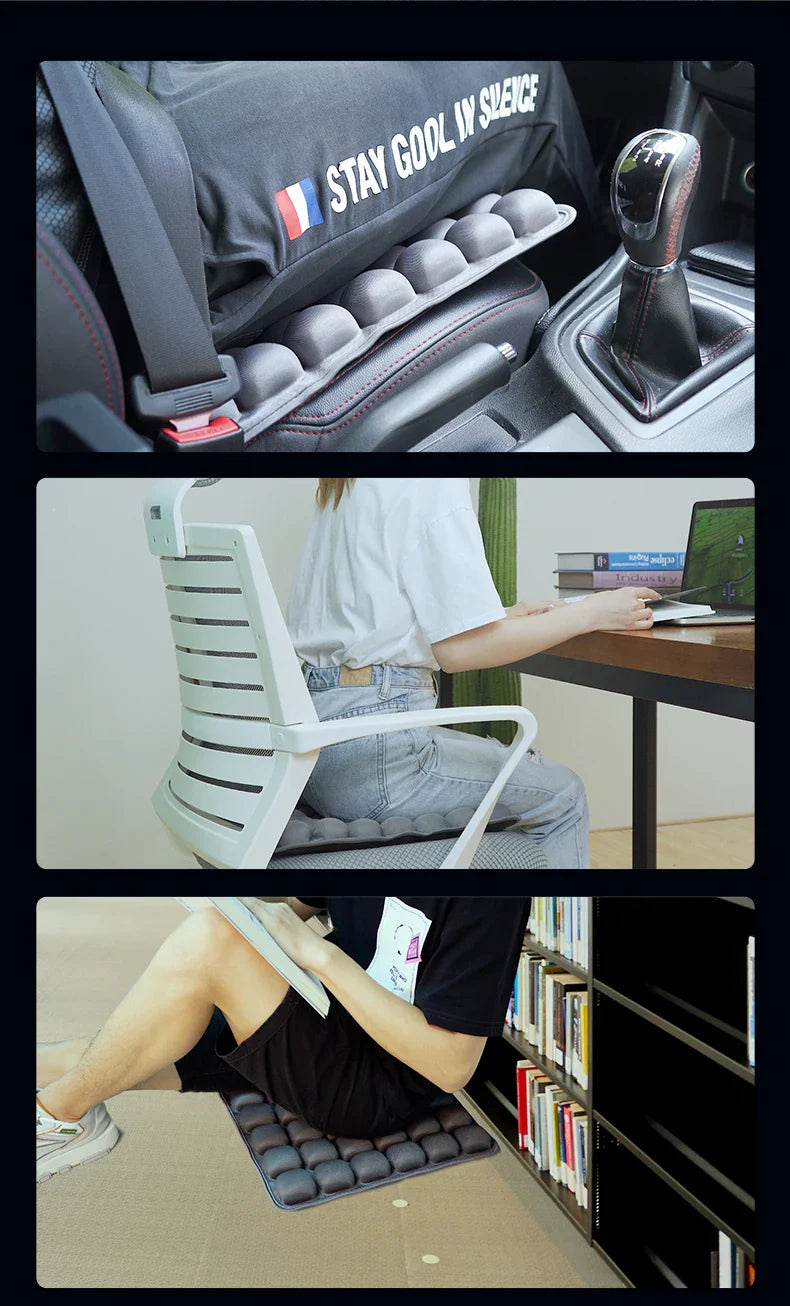 Air Cushion Portable Car Seat Office Chair Wheelchair Pad Anti Bedsore Orthopedics Pain Pressure Relief Cushion Camping Seat Mat