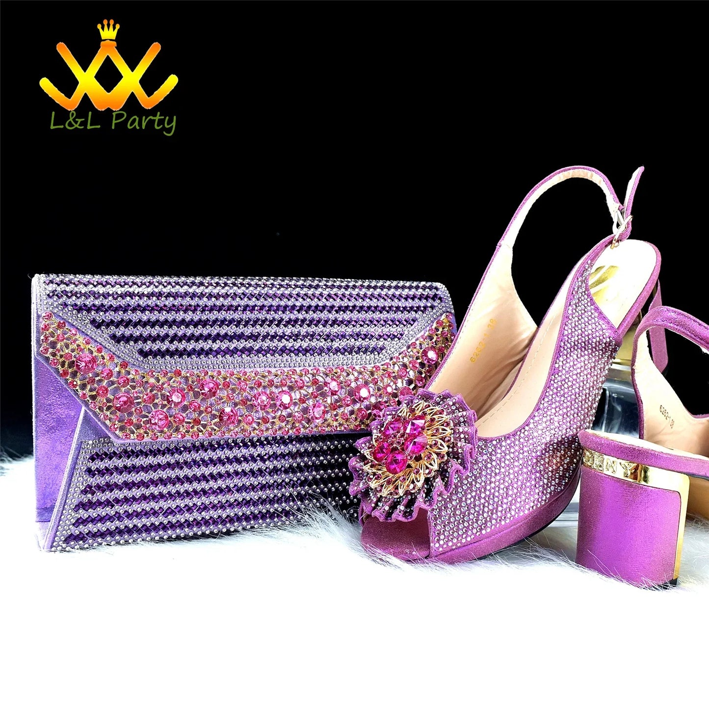 2025 Special New Arrivals Italian Women Shoes and Bag to Match in Green Color with Platform Shinning Crystal Sandal for Wedding
