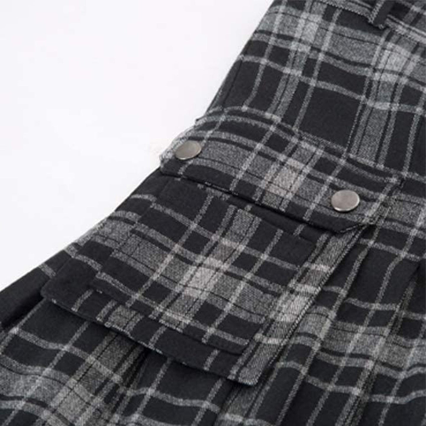 Men Fashion Pleated Scottish Tartan Kilt Pocket s