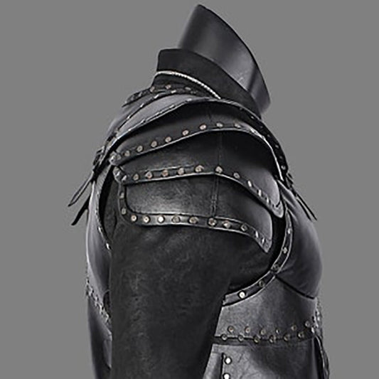 Medieval Viking Pirate Shoulder Armor Gladiator Knight Warrior Pauldrons Gothic Steampunk PU Leather Armour