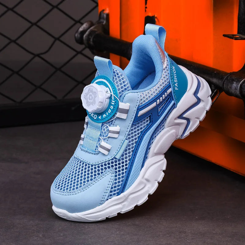 New Children Sports Shoes Boy Sneaker Black Mesh Summer Breathable Kids Casual Shoes Boy Running Tennis Running Sneaker