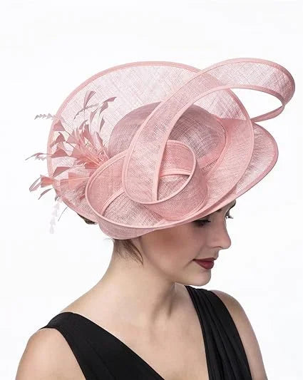 Christmas Sinamay Fascinator Perfect Wedding Hat Unique Derby Party Hat Fashion Church Hats Bride Headband Fascinators for Women