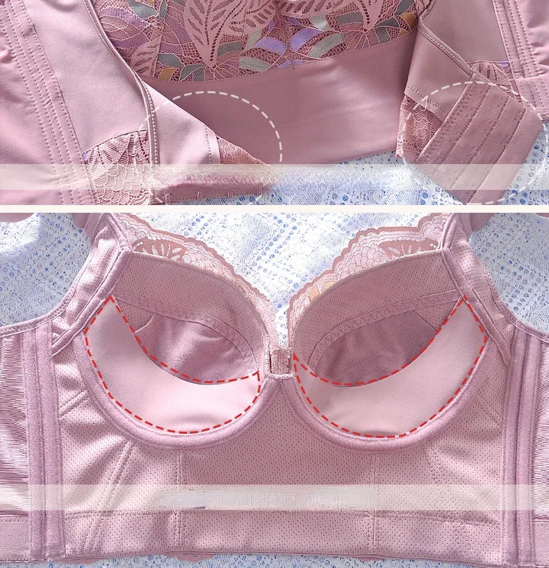 Push Up Padded Bras Voor Vrouwen Kant Beha Voeg Twee Beugel Beha Cup Plus Size Bras Voor Vrouwen Floral 32d Bra Womens Lingerie
