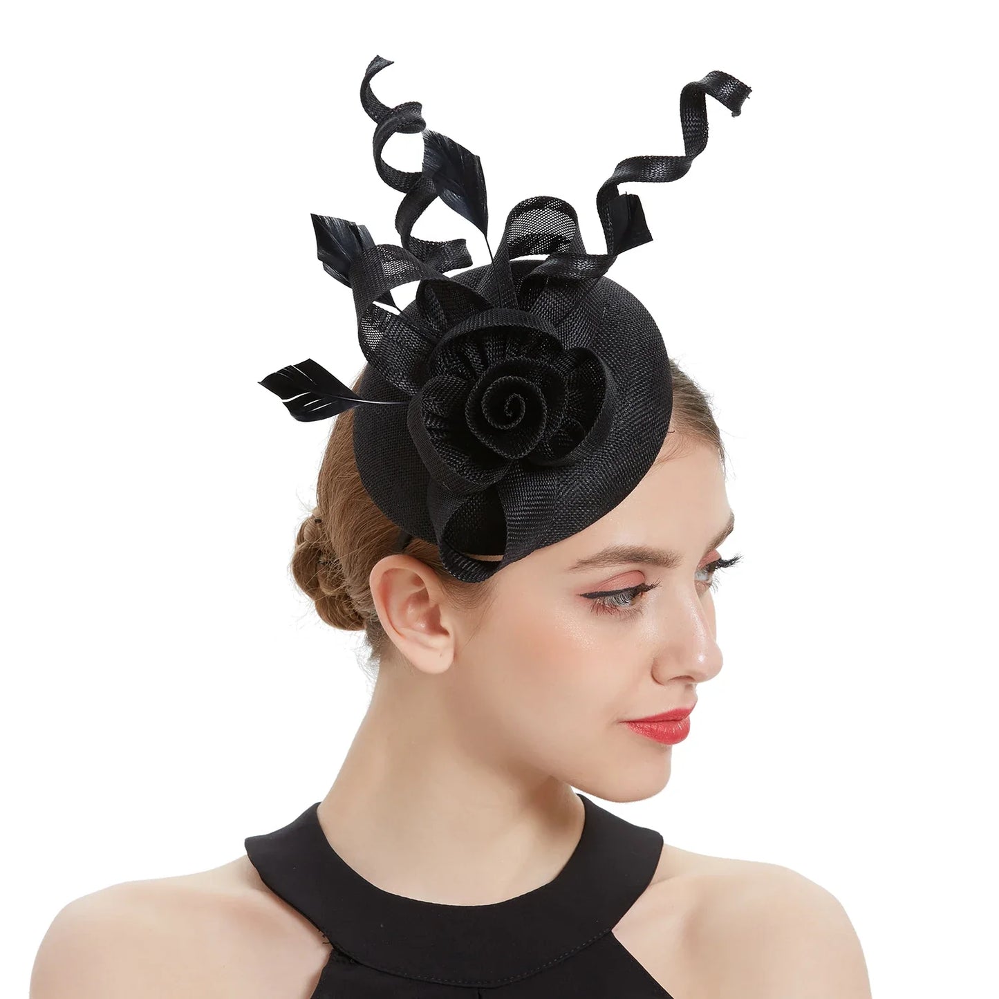 2025 Women Fascinator Hat Folding accessories Headband Bridal Hair Clip Accessories Kentucky Derby Cocktail Party Festival Hat