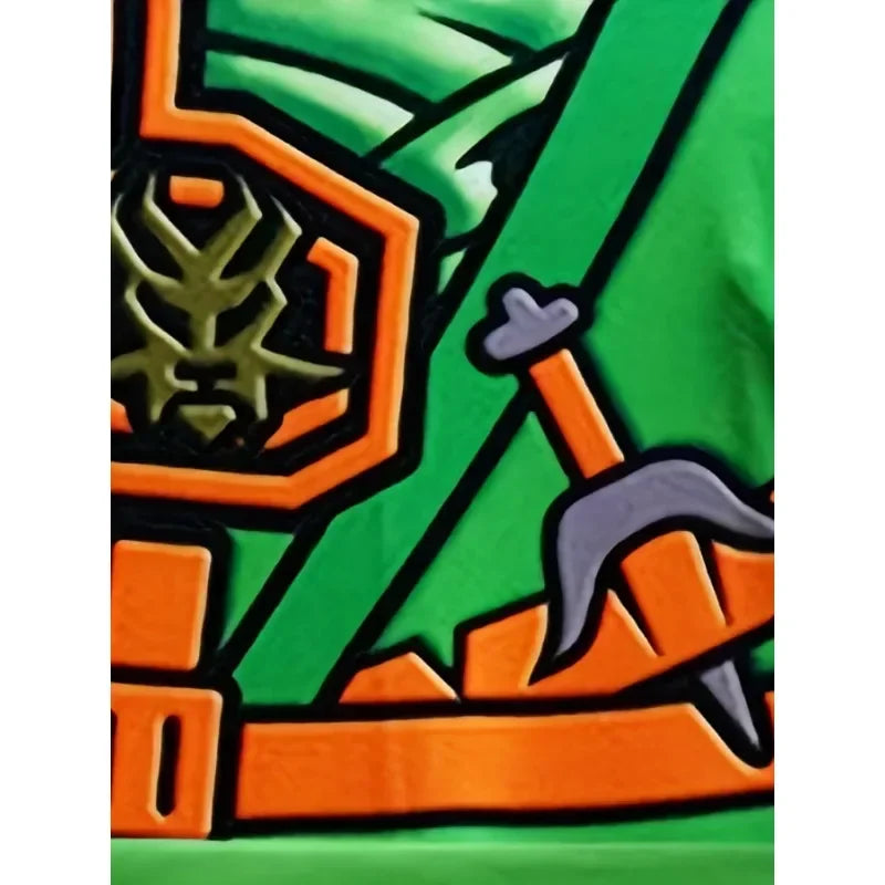 Kids Blue Ninja Mask Party Set Anime Japanese Samurai Ninja Theme Cosplay Costume with Mask Fork Prop Gift