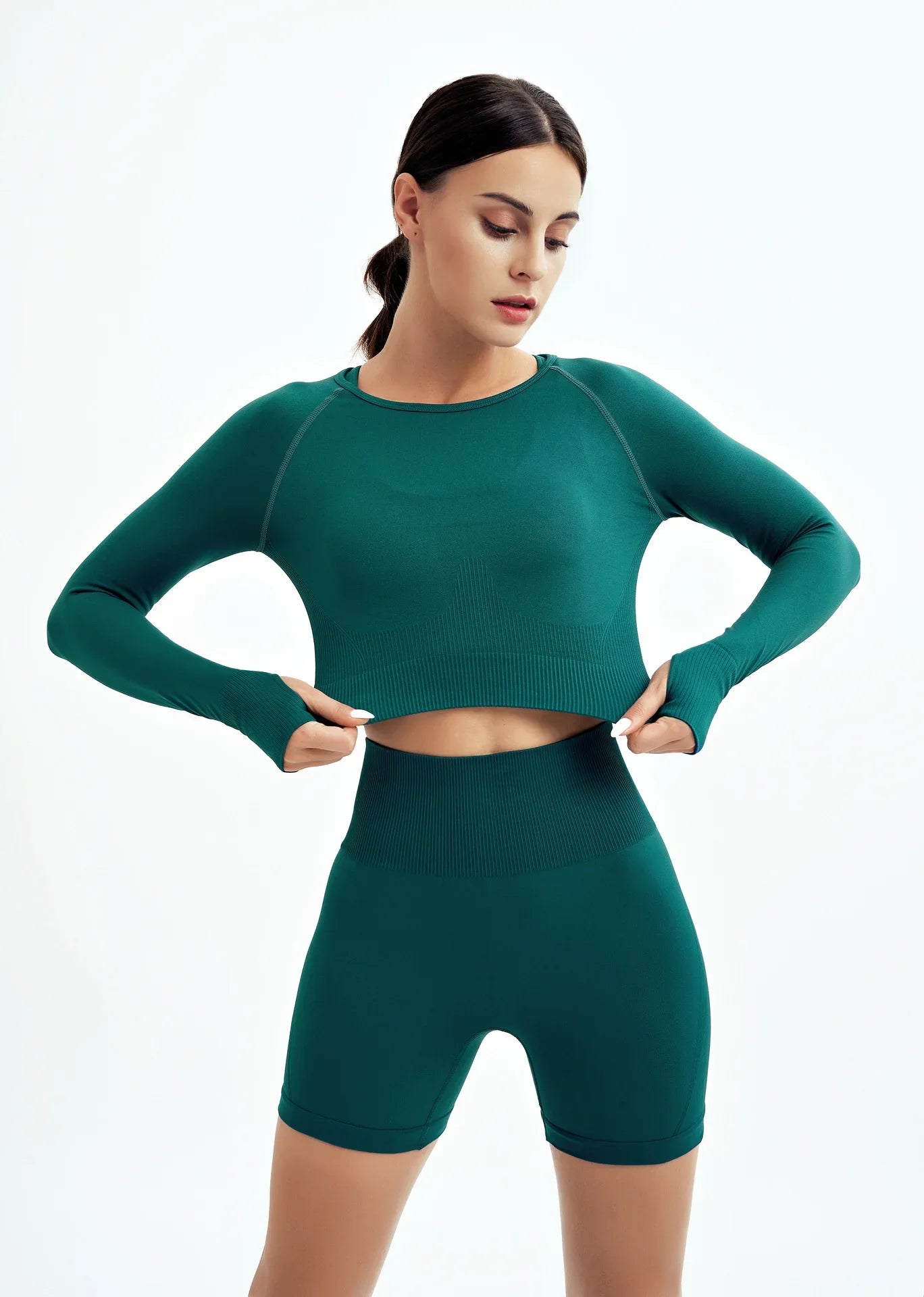 WAREBALL 2/3/4pcs Seamless Yoga Set Gym Clothes Sportswear Yoga Suits For Women Fitness Set Tracksuits Sports Bra Gym Leggings