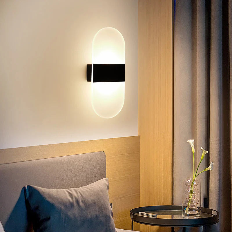 Touch Sensor LED Wall Light – USB Rechargeable Acrylic Sconce