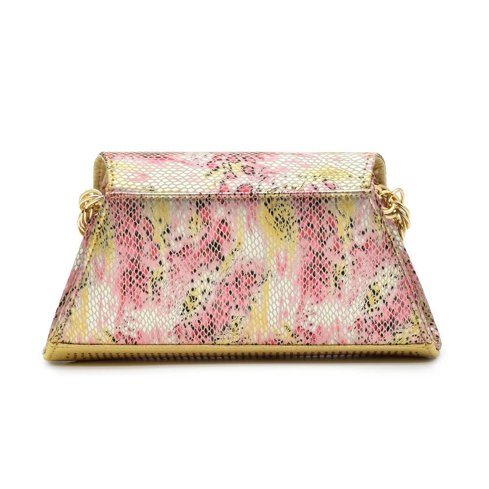 Italian Shoes and Bags Matching Set Decorated with Rhinestone