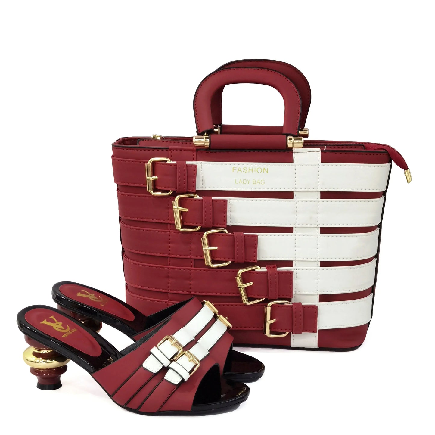 Latest Design Nigerian Women Shoes and Bag Set Plus Size Women Shoes 43 Ladies Dress Shoes and Bag for Party Wedding