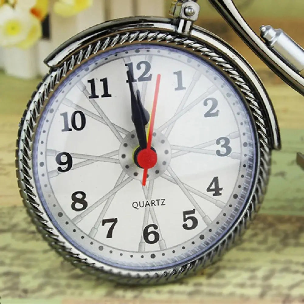 Bicycle Pattern Creative Alarm Clock