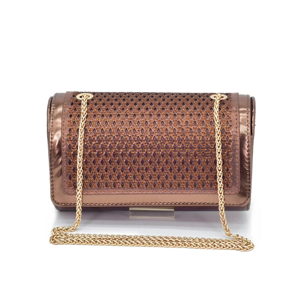 Women's Italian Shoes and Matching Bags Sets Decorated with Rhinestone Fashion