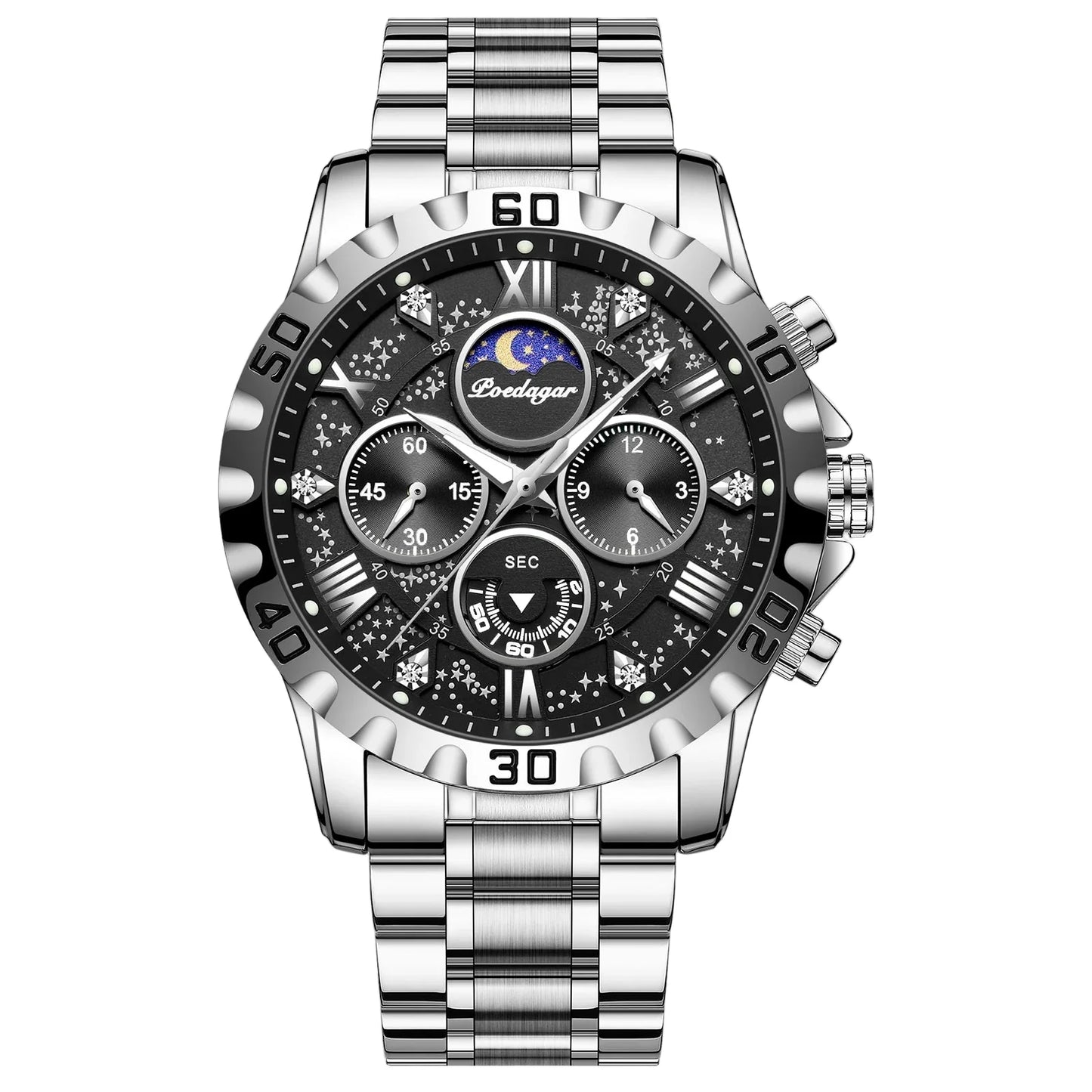Luxury Watch for Man Quartz Sports Men Watch Waterproof Luminous Stainless Steel Chronograph Men's Watches Clock Reloj