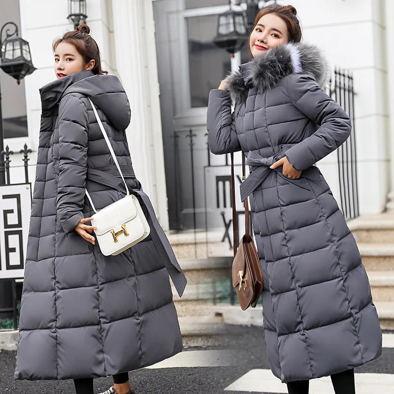 Women's Cotton Padded Warm Thick Parka Jackets