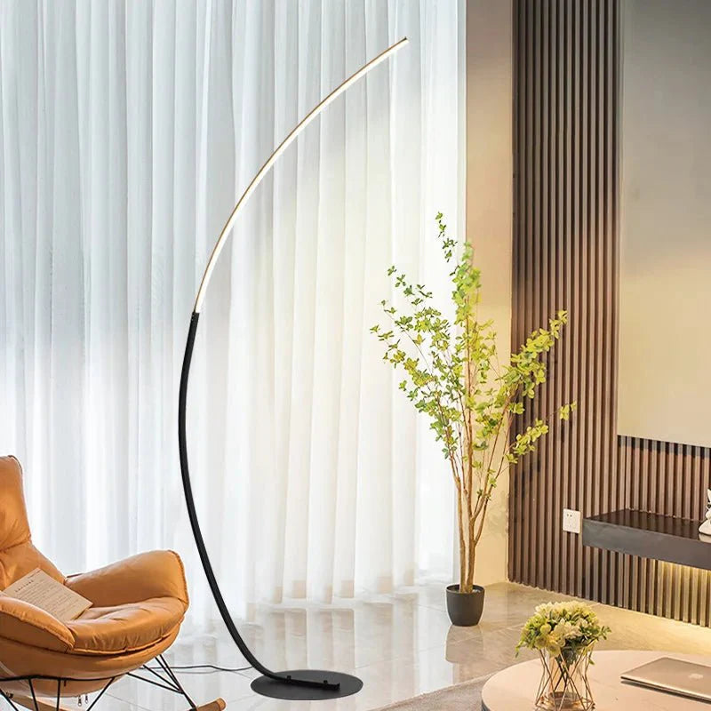 Nordic LED Corner Floor Lamp Simple Black White Floor Light For Dining Room Living Room