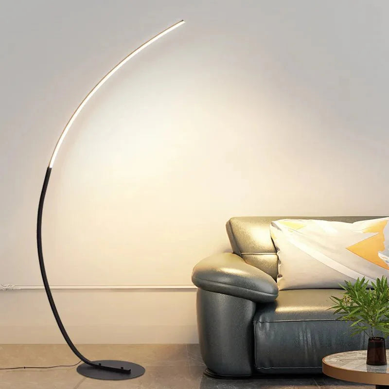 Nordic LED Corner Floor Lamp Simple Black White Floor Light For Dining Room Living Room