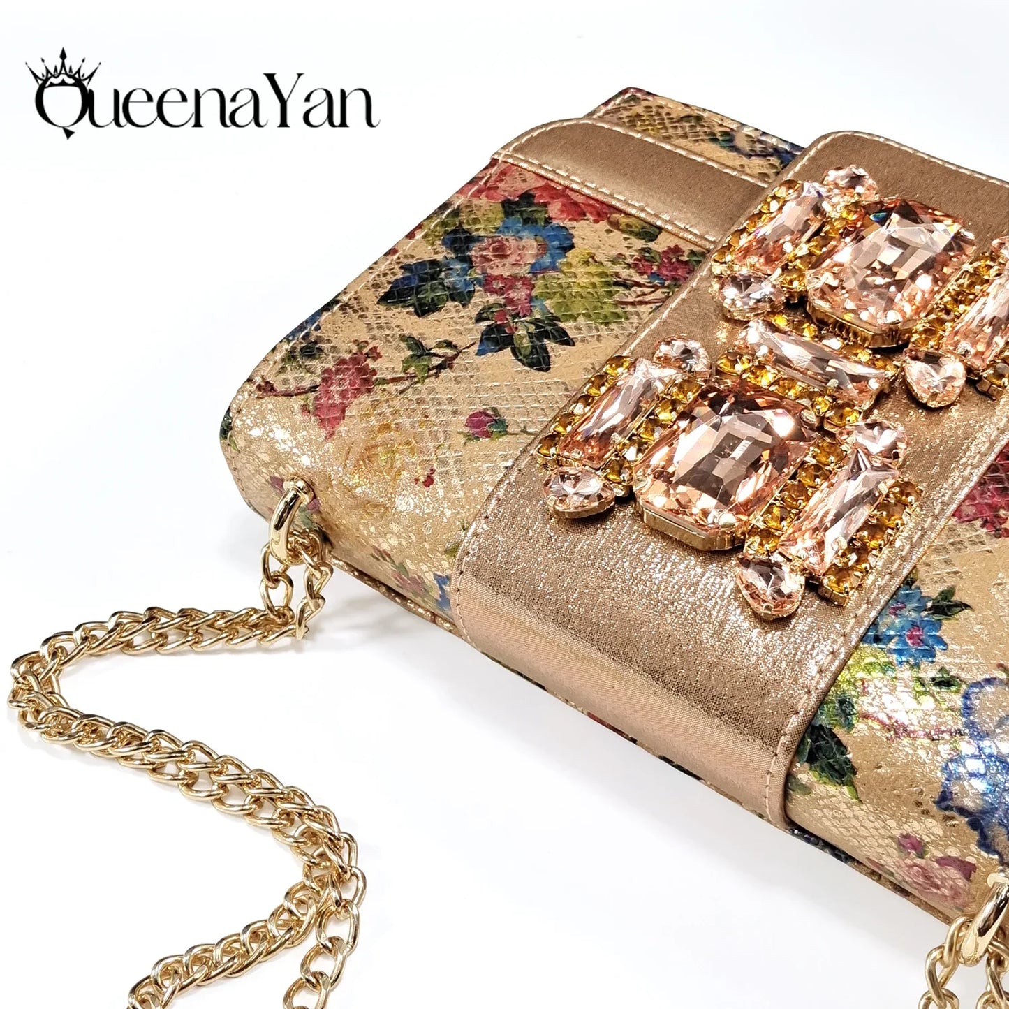 QSGFC Italian Sandals and Bags Matching Set 2024 Women Heel Party for Rose Gold Colour Wedding Bigger Size Thick Heel Shoes