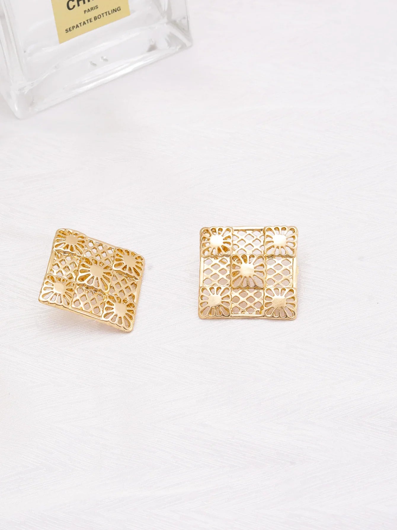 African Women 18K Gold Plated Jewelry Sets Gold Geometry Pendant Necklace Earrings Indian Wedding Party Jewelry
