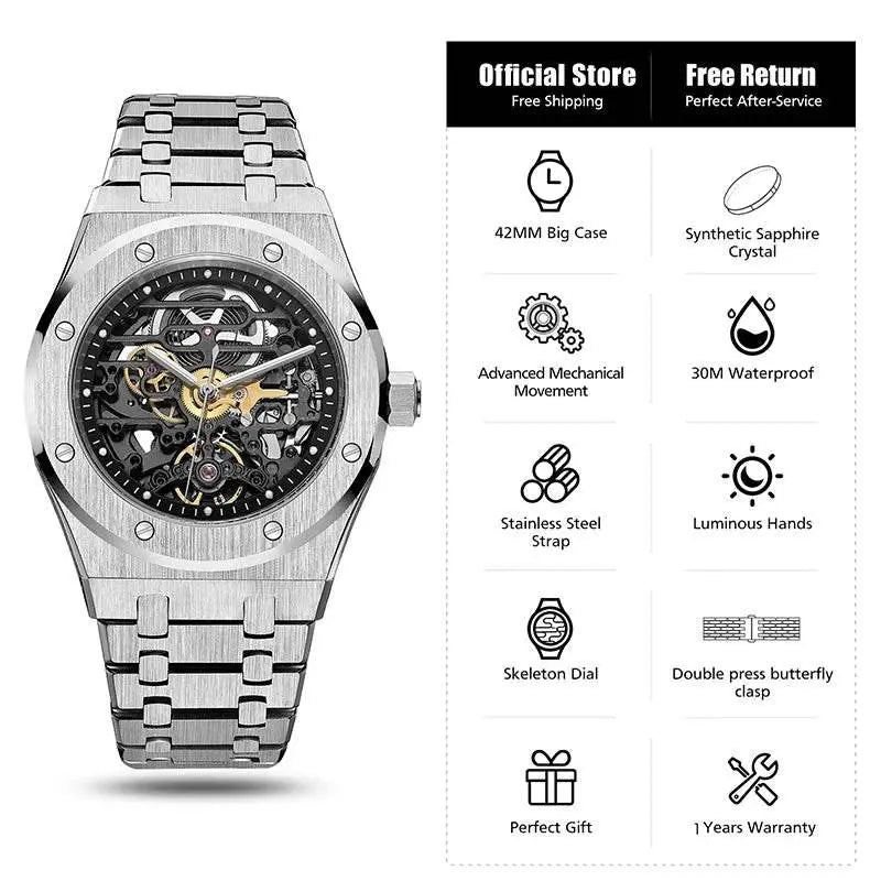 Automatic Mechanical Luxury Watch
